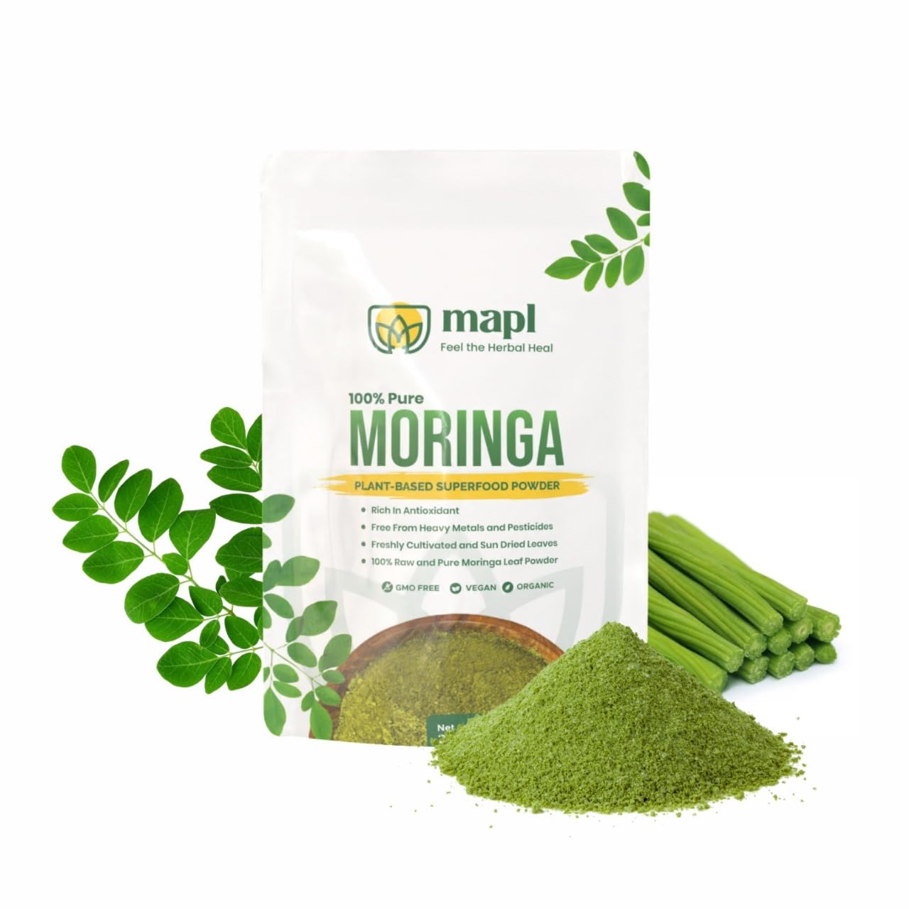 MAPL Moringa Powder 7.0548 oz