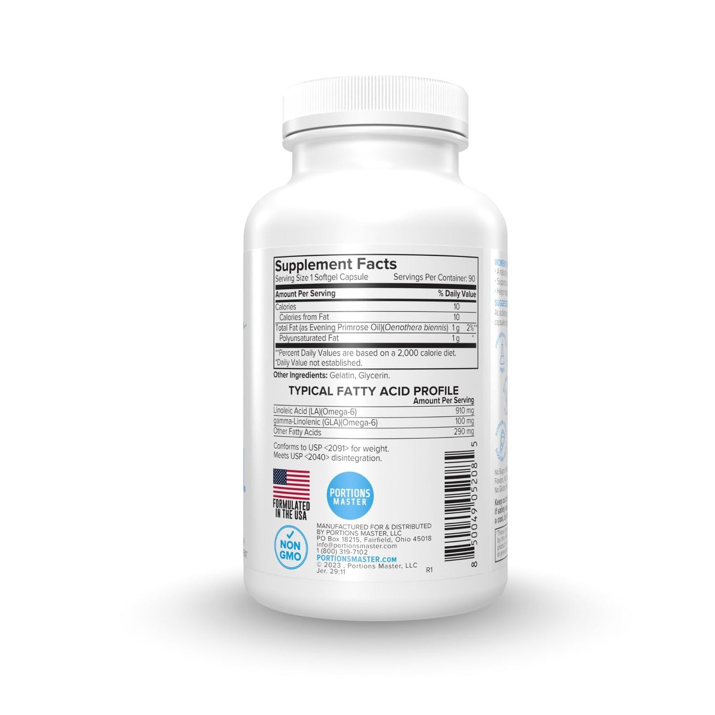 Portions Master Evening Primrose Oil 1300mg Capsule 1 Count