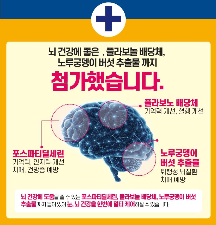 KPurity VisionBrain+ Eye & Brain Health Supplement with Lutein & Zeaxanthin Capsules 30 Count