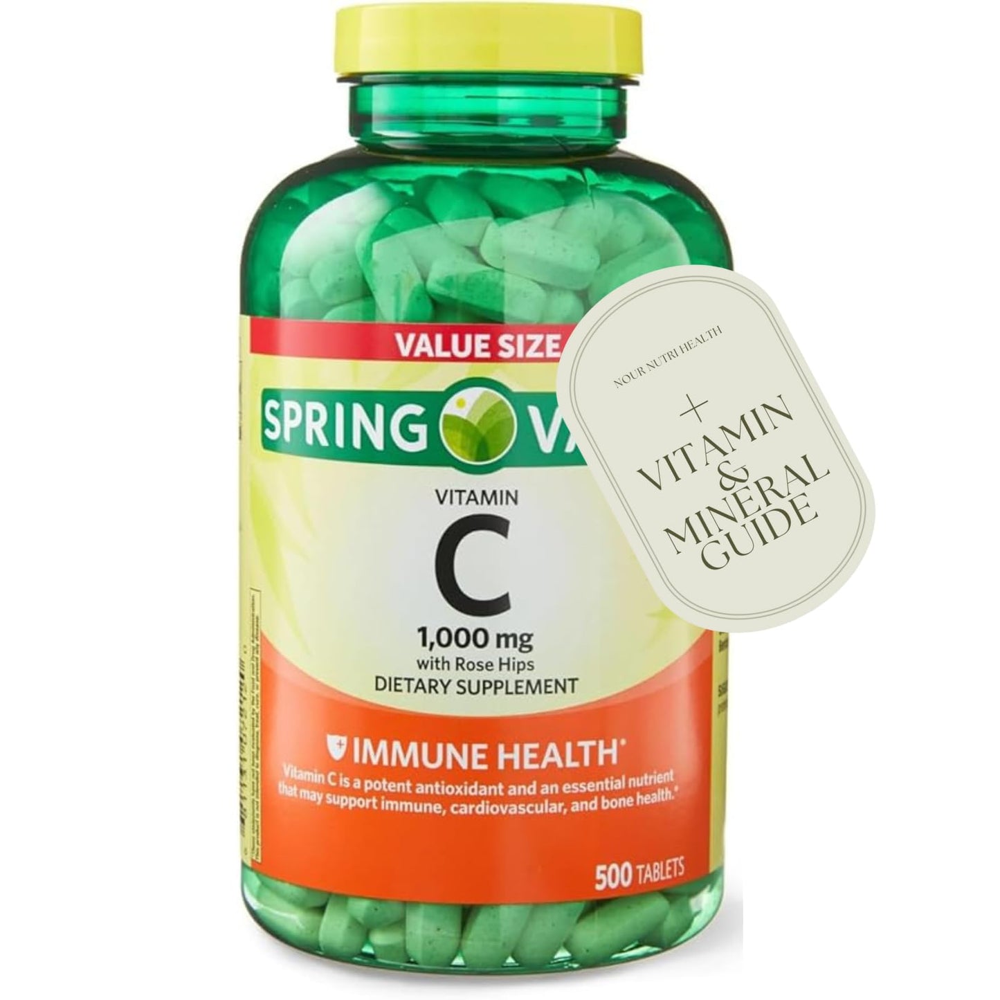 Generic Vitamin C 1000mg with Rose Hips Tablets, 500 Count
