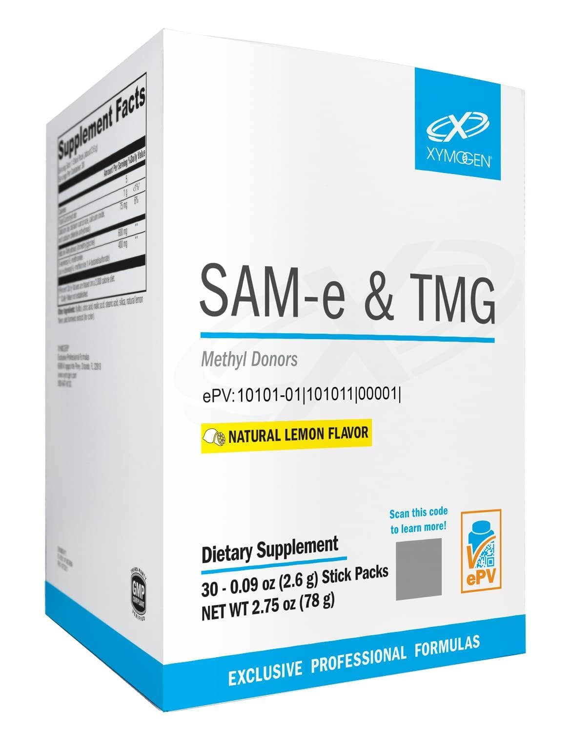 XYMOGEN SAM-e & TMG Lemon Powder 2.75 Ounce