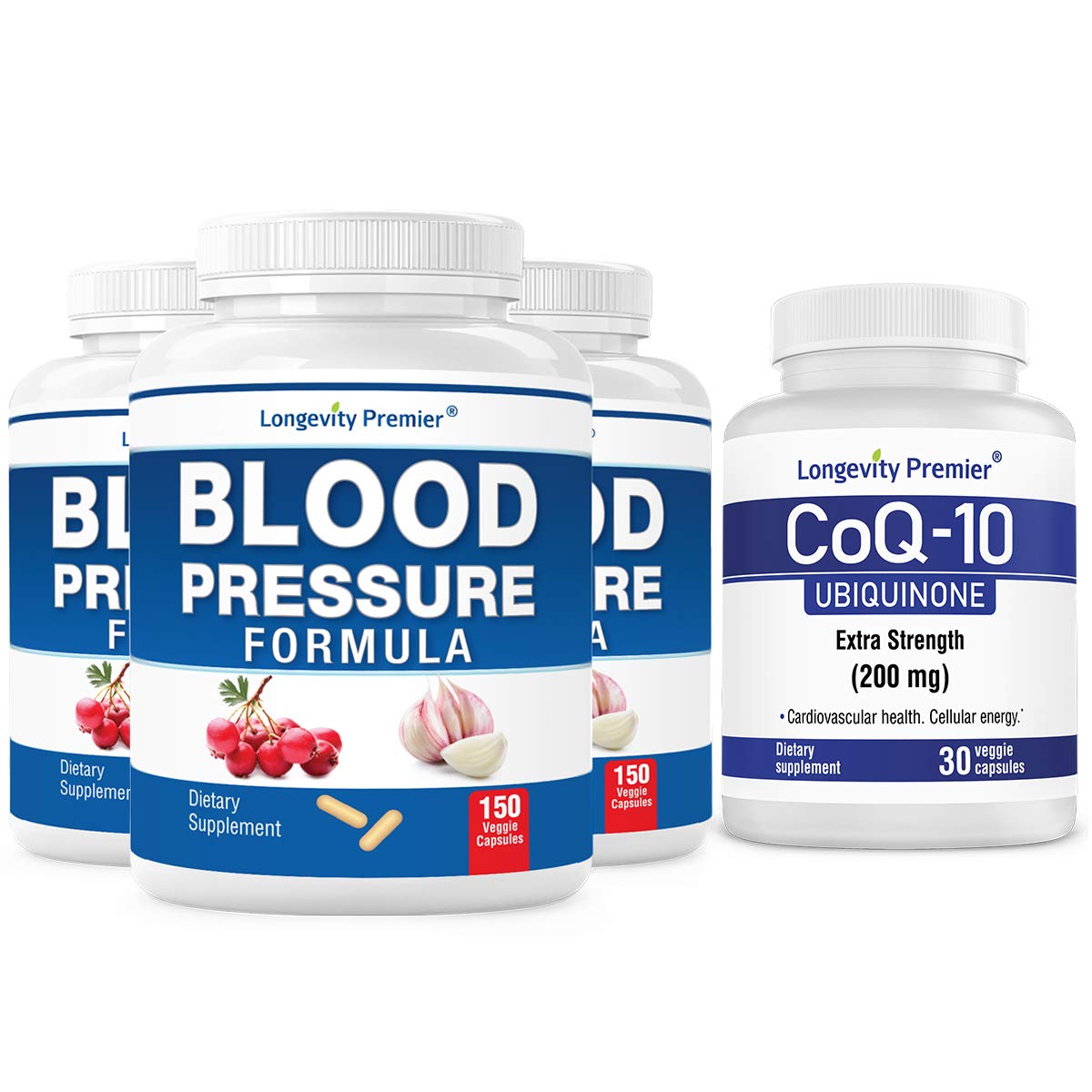 Longevity Premier Nutraceuticals Inc Longevity Blood Pressure Formula Capsules, 480 Capsules