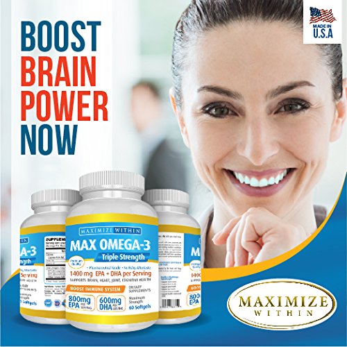 Maximum Slim Max Omega-3 Fish Oil Softgel, 1 Count