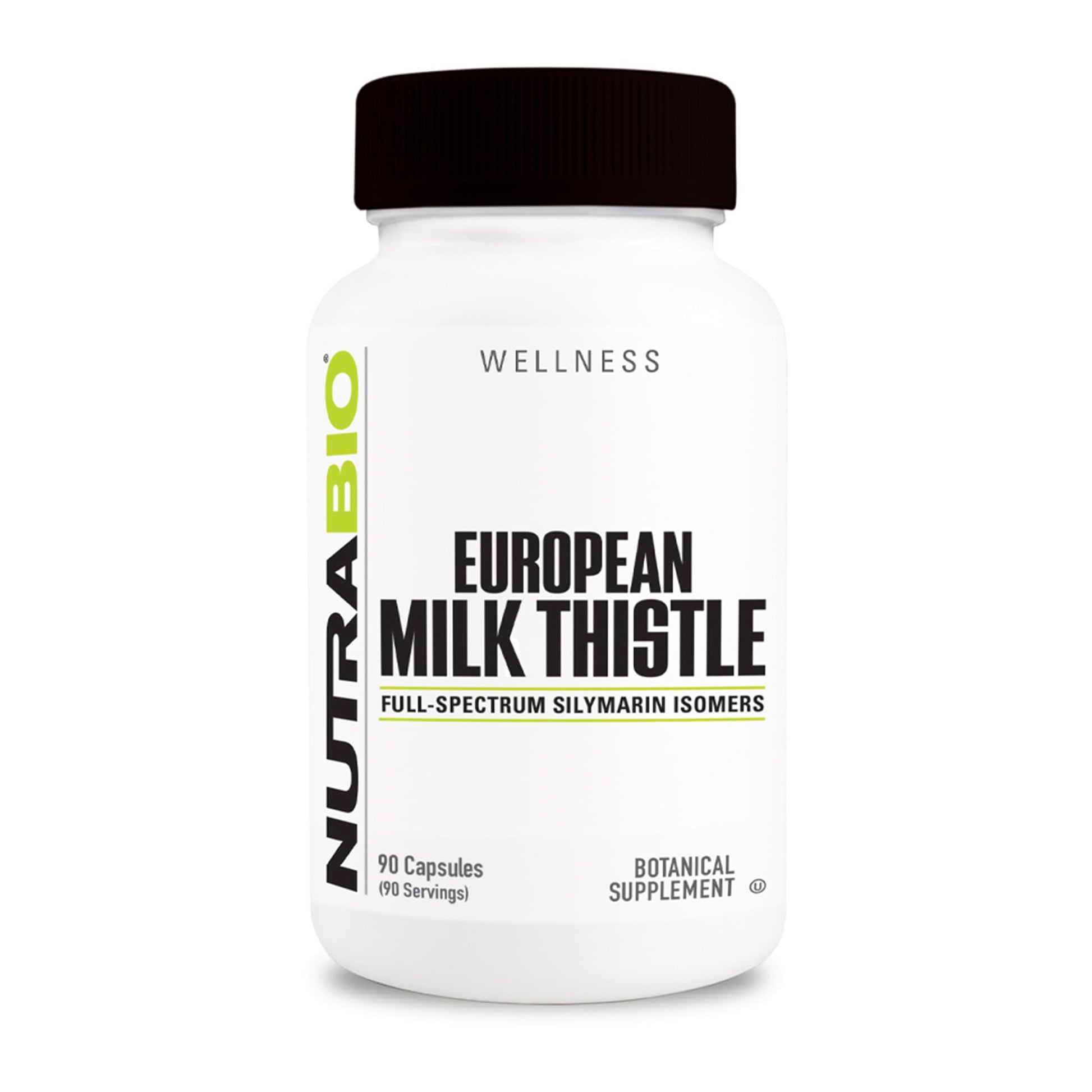 NutraBio European Milk Thistle Supplement Capsule, 90 Count
