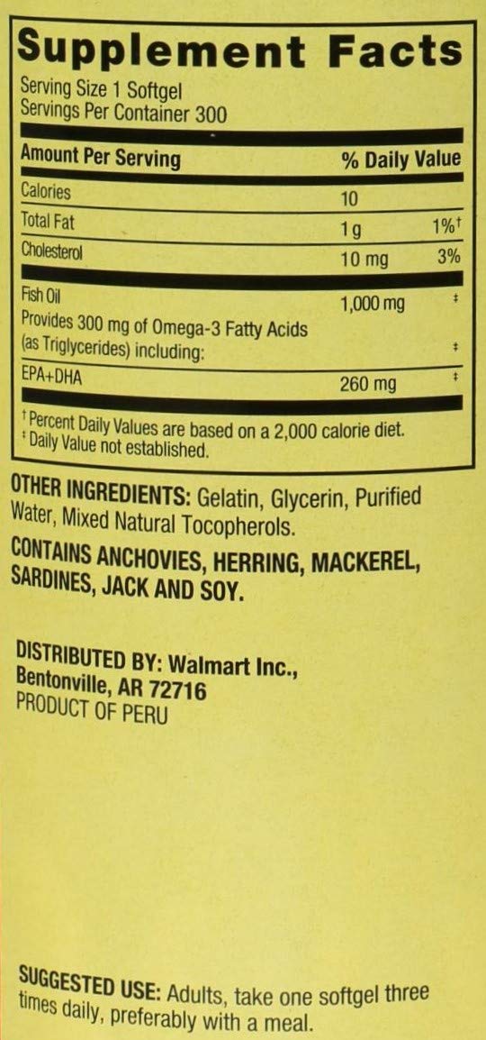 Spring Valley Fish Oil Softgels 300