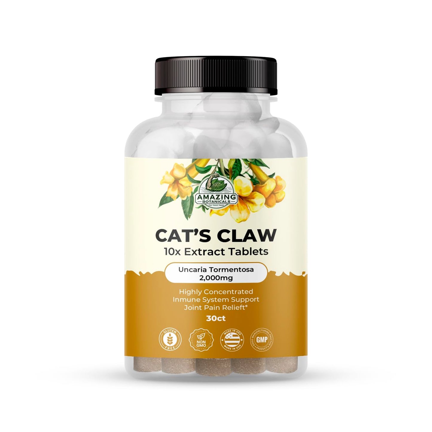 Amazing Botanicals Cat's Claw, 30 Tablets