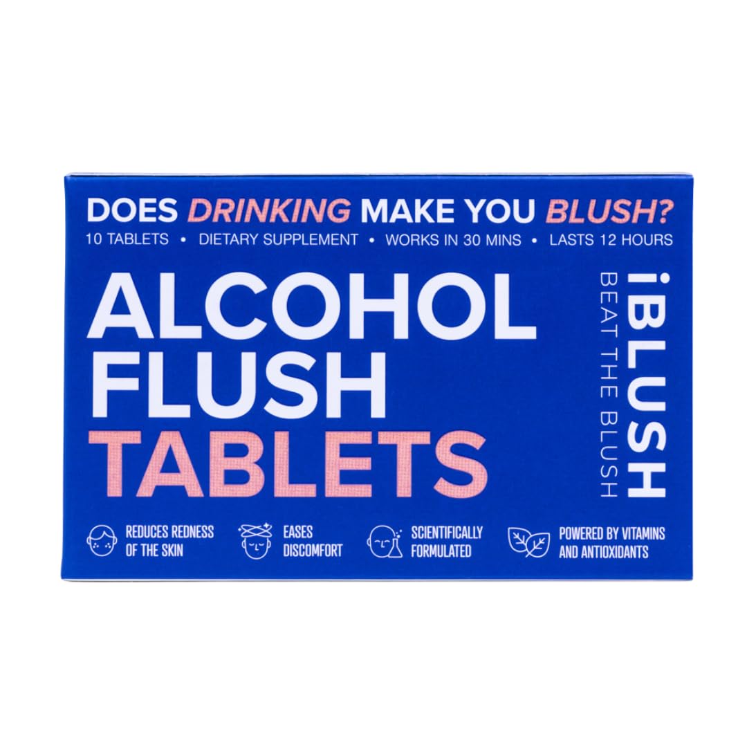 iBLUSH Alcohol Flush Tablets Capsules 10