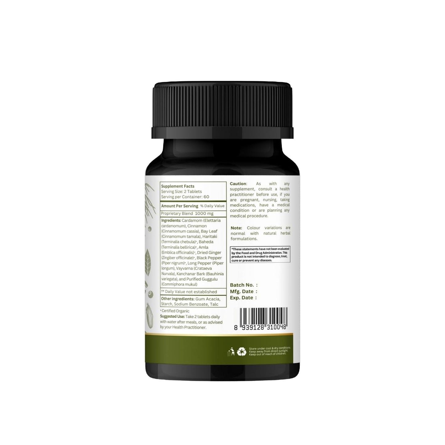ORGANIC SPREE Kanchnar Guggulu 120 Tablets - Supports Detox and Lymphatic Health - Ayurvedic Formulation - Certified and Vegetarian