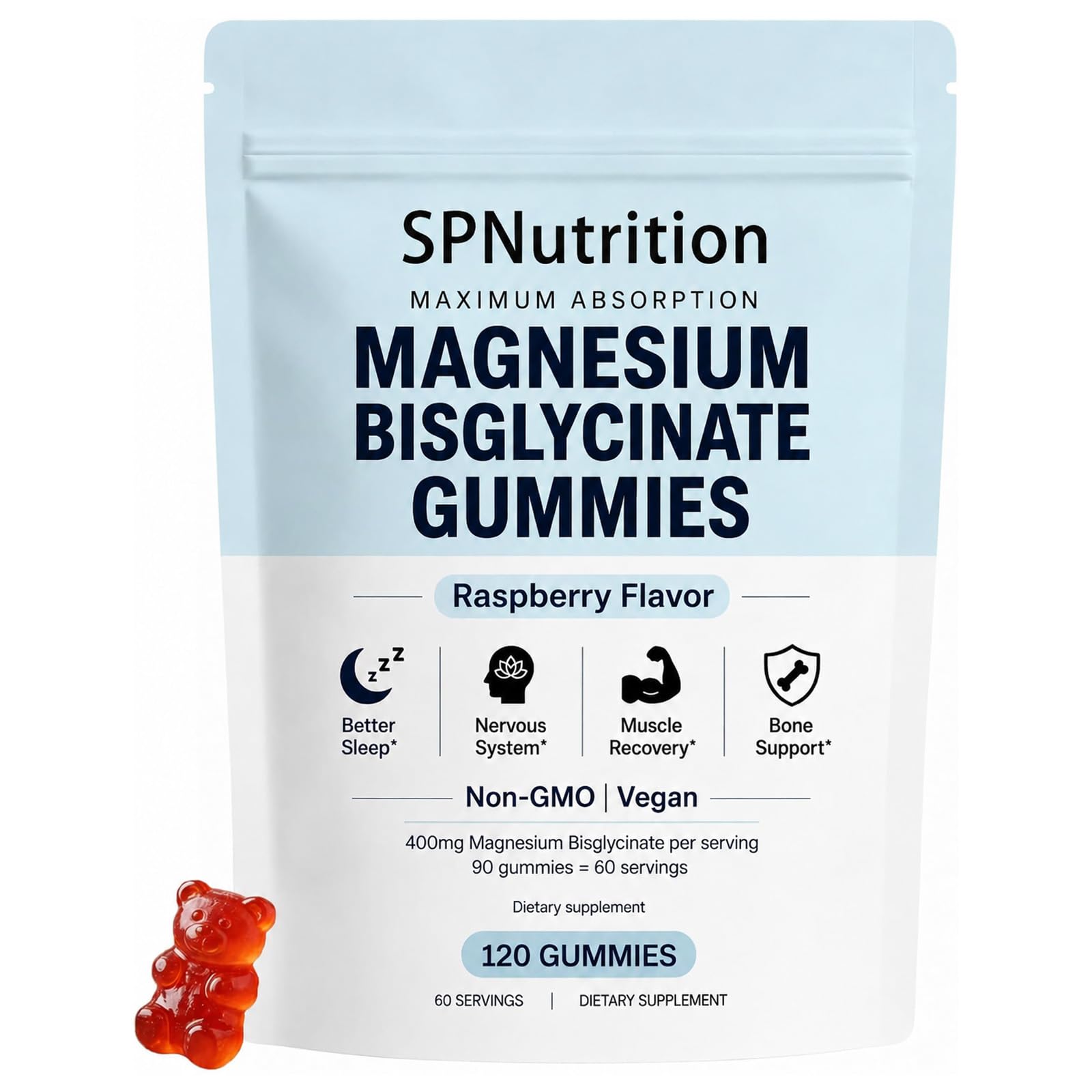 SPNutrition Magnesium Bisglycinate Gummies 120 Gummies