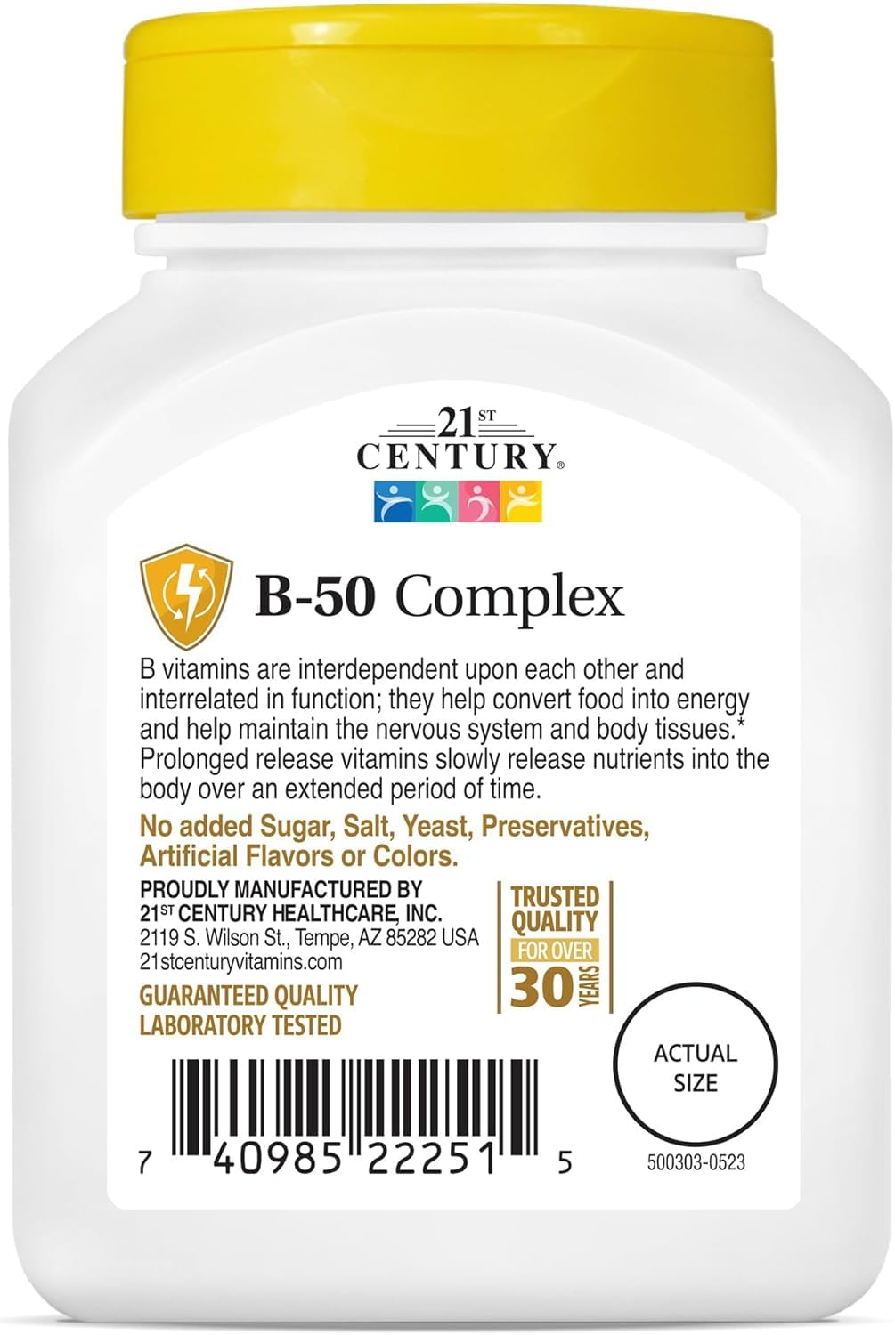 21st Century Complex B-50 Prolonged Release Tablets, 120 Tablets
