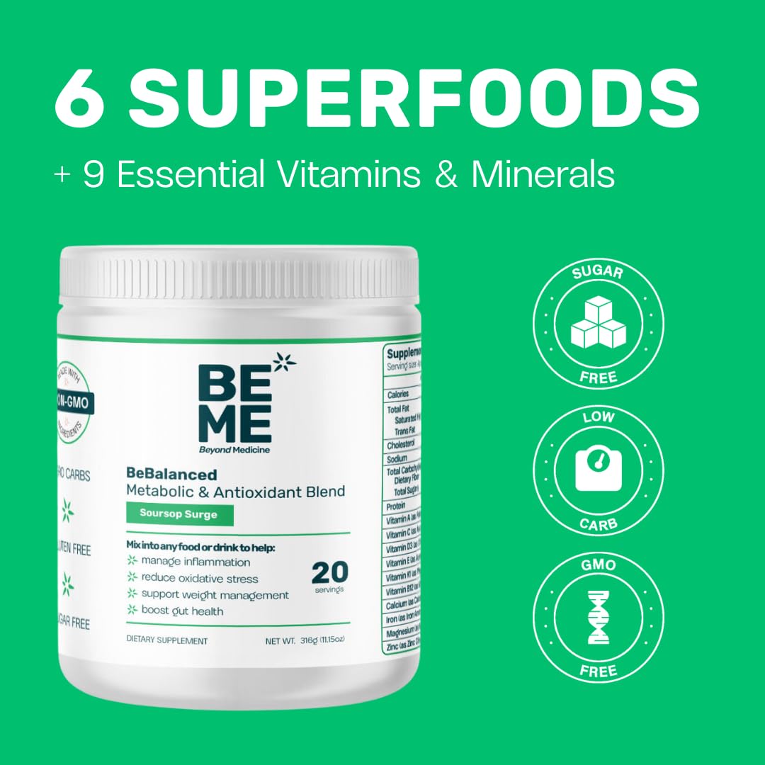 Beyond Medicine BeBalanced Soursop Shake Blend Powder 11.15 Ounce