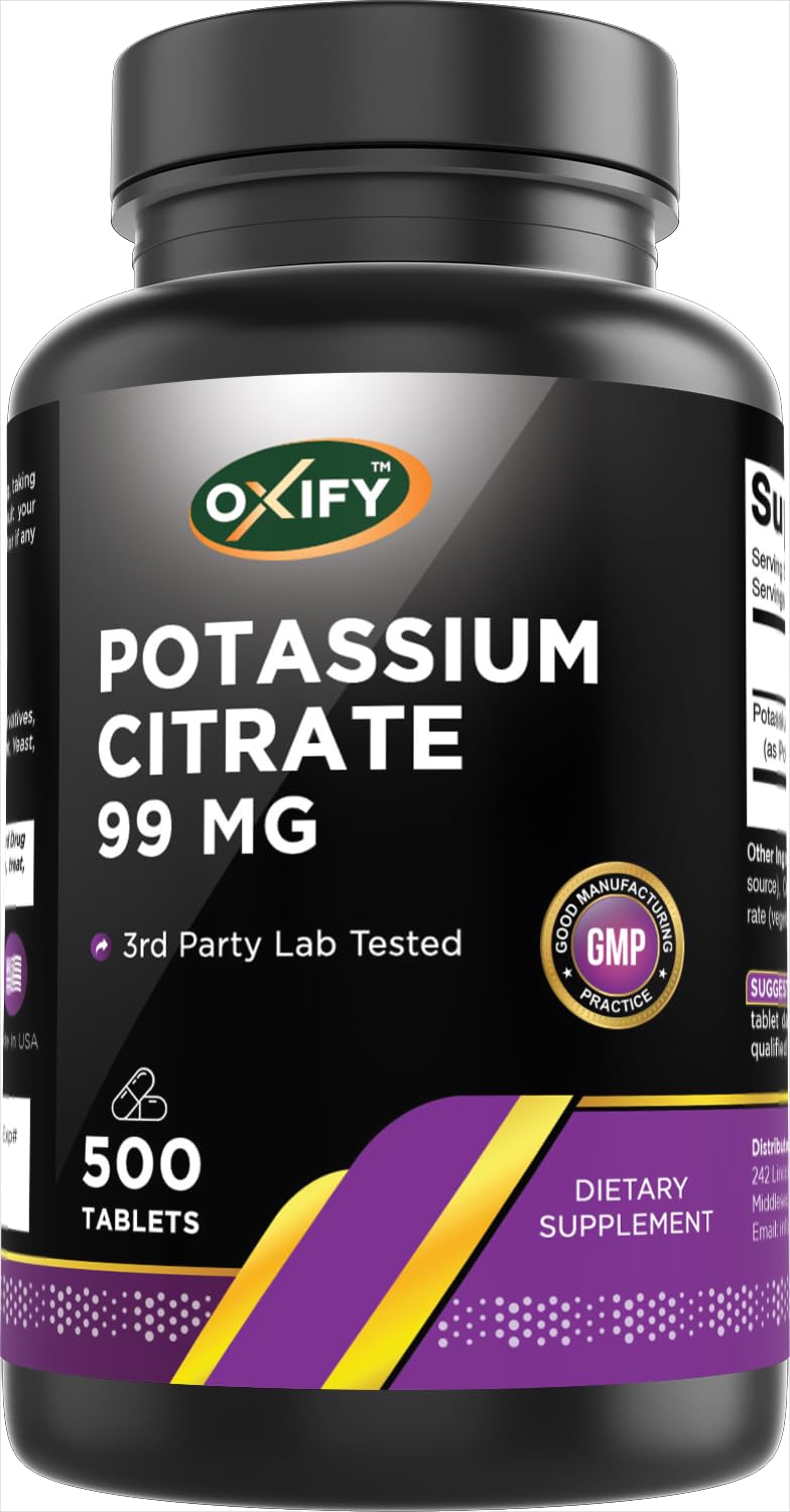 Oxify Potassium Citrate 99 mg Tablet, 500 Tablets