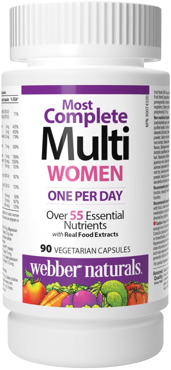 Webber Naturals Women's Most Complete Multi 90 Capsules