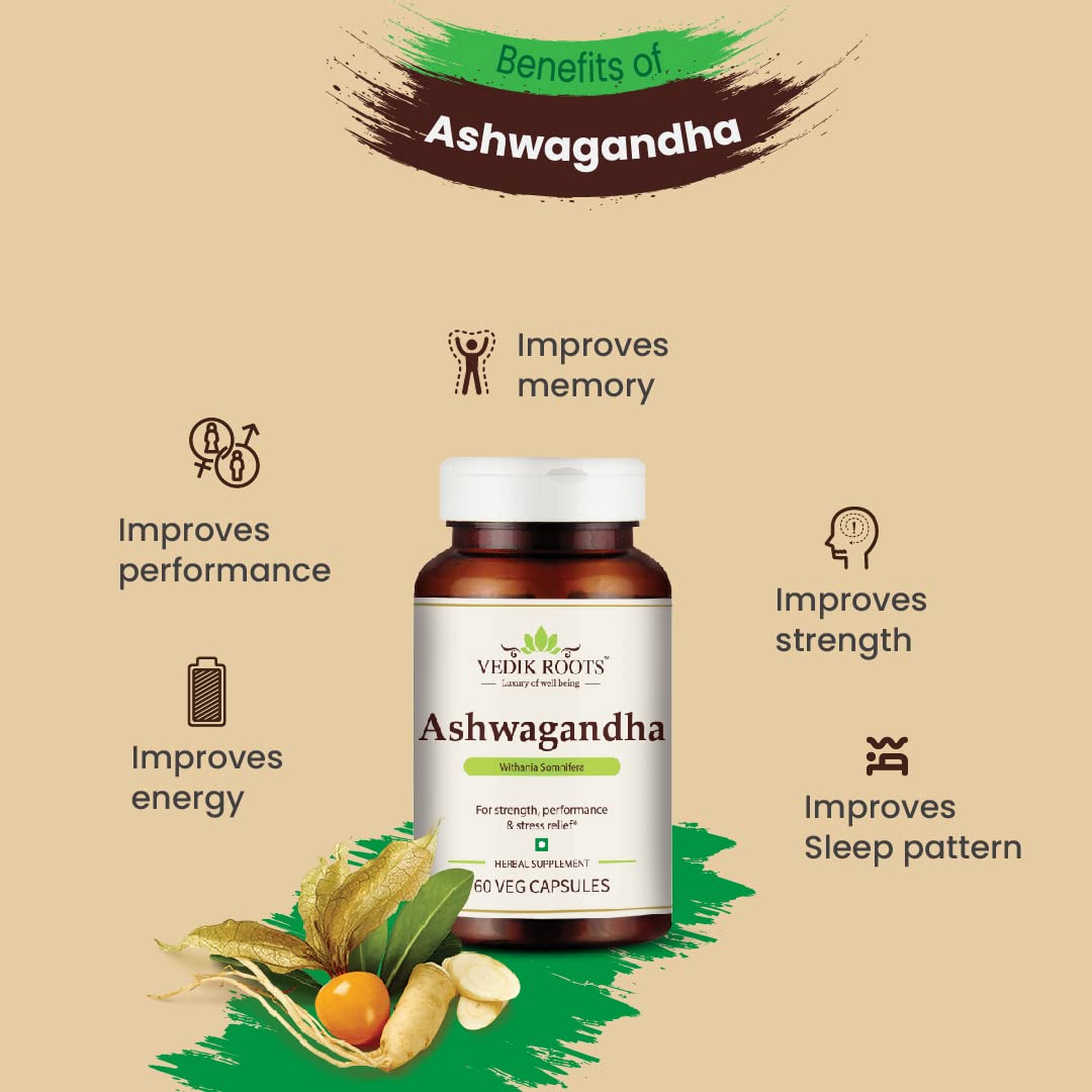 VEDIKROOTS Ashwagandha Capsules 1 Pack