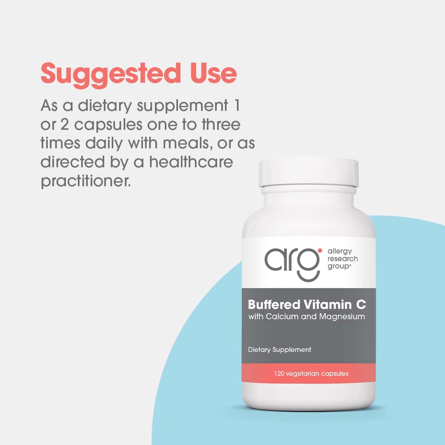 Allergy Research Group Buffered Vitamin C Capsules 120 Count