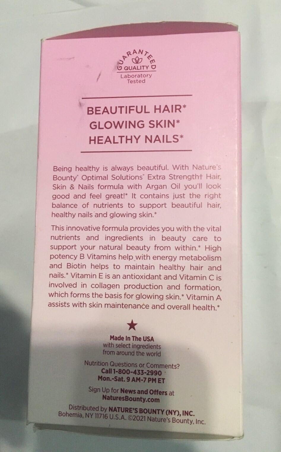 Nature's Bounty Optimal Solutions Extra Strength Hair Skin & Nails Biotin 5000 mcg Softgels 150 Count (Pack of 3)