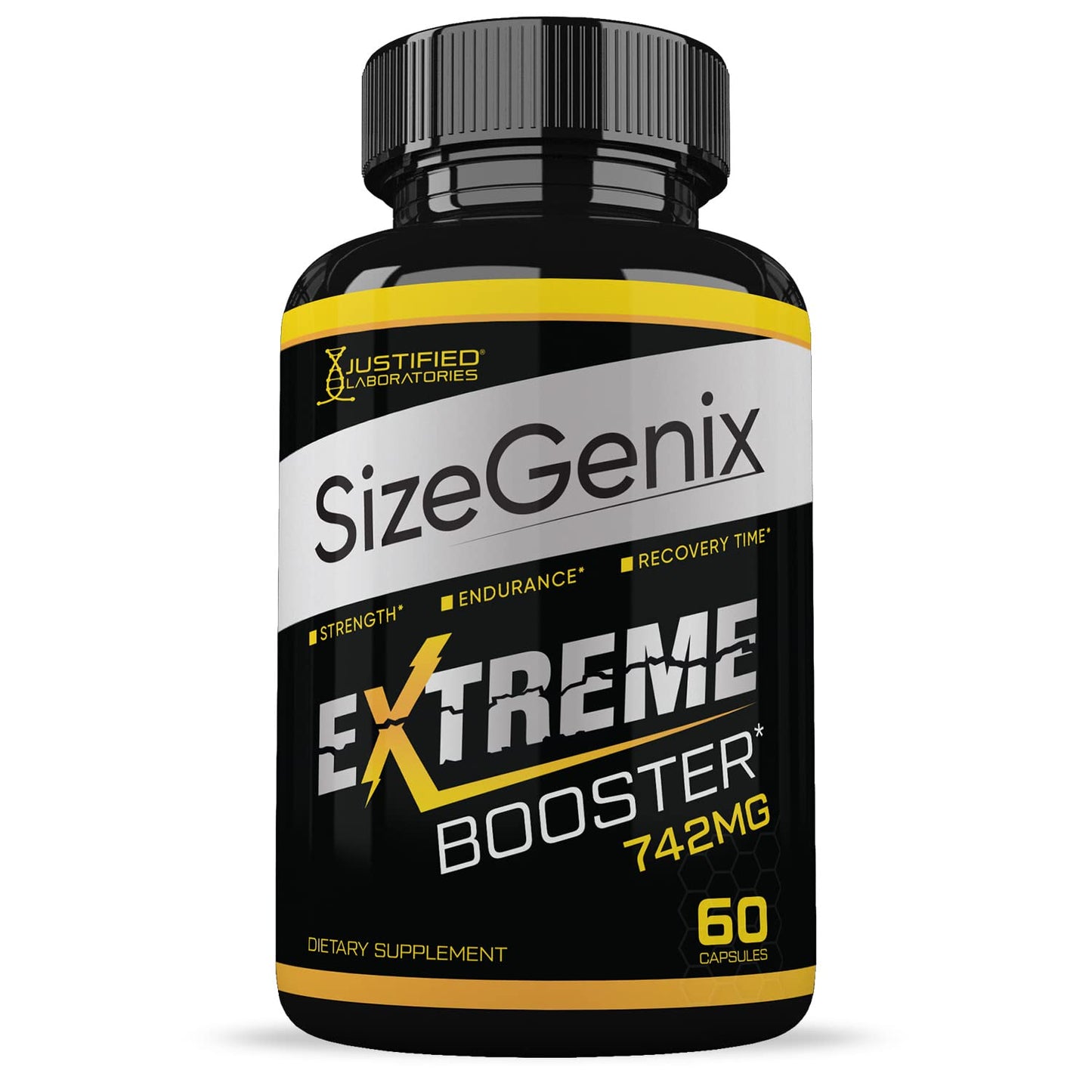 Justified Laboratories Sizegenix 742mg All Natural Advanced Men's Health Formula Capsules, 600 Capsules