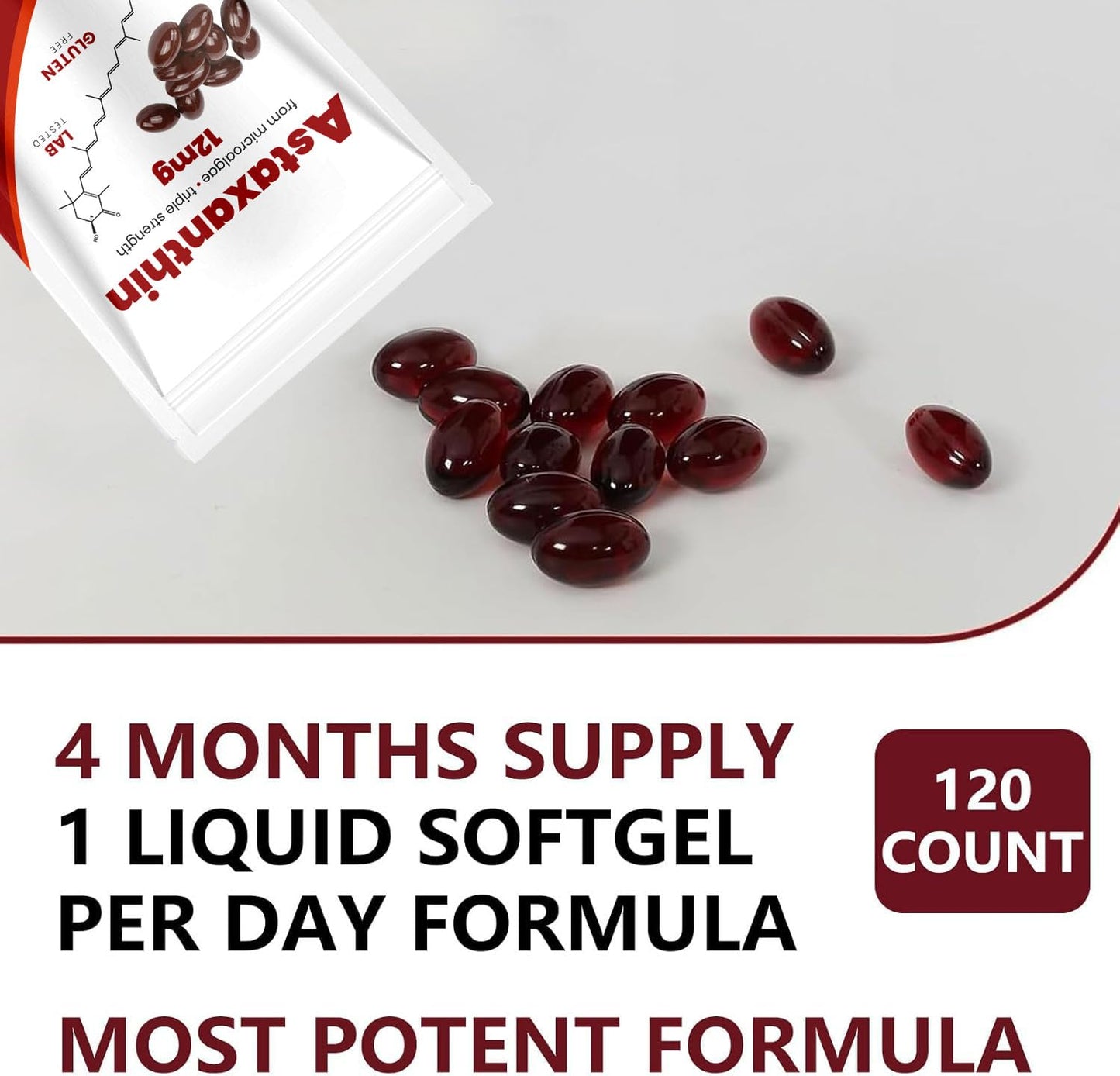 Yoqpoe Astaxanthin 12mg Softgel, 1 Count
