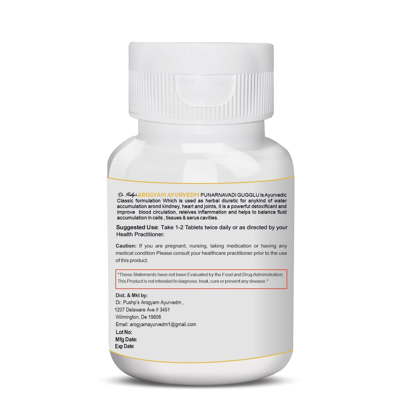 Smaart Health Dr. Pushp's AROGYAM AYURVDM Dashmool Ghan Vati, 60 Tablets