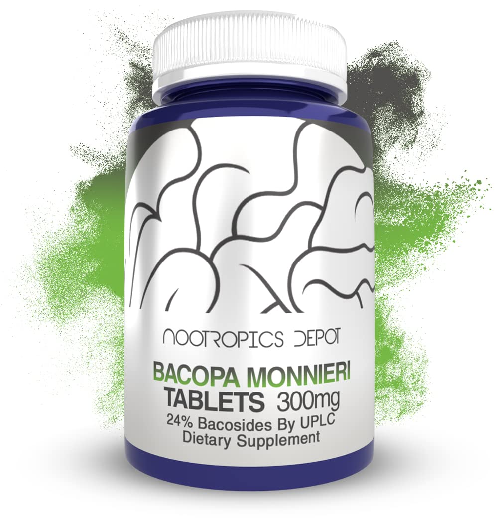 Nootropics Depot Bacopa monnieri Extract Tablets 120 Count