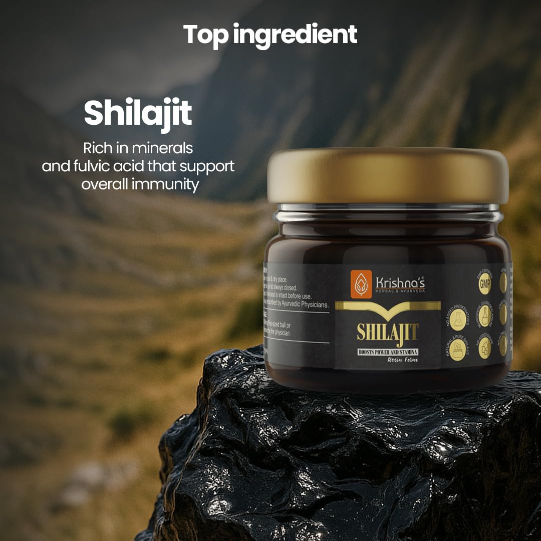 Krishna's Herbal & Ayurveda Shilajit Resin 30 g