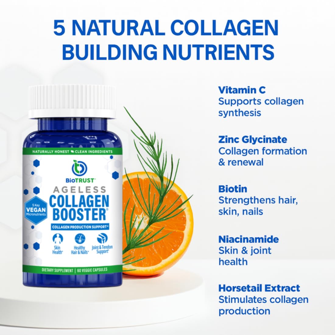 BioTrust Ageless Collagen Booster Capsules 60 Count