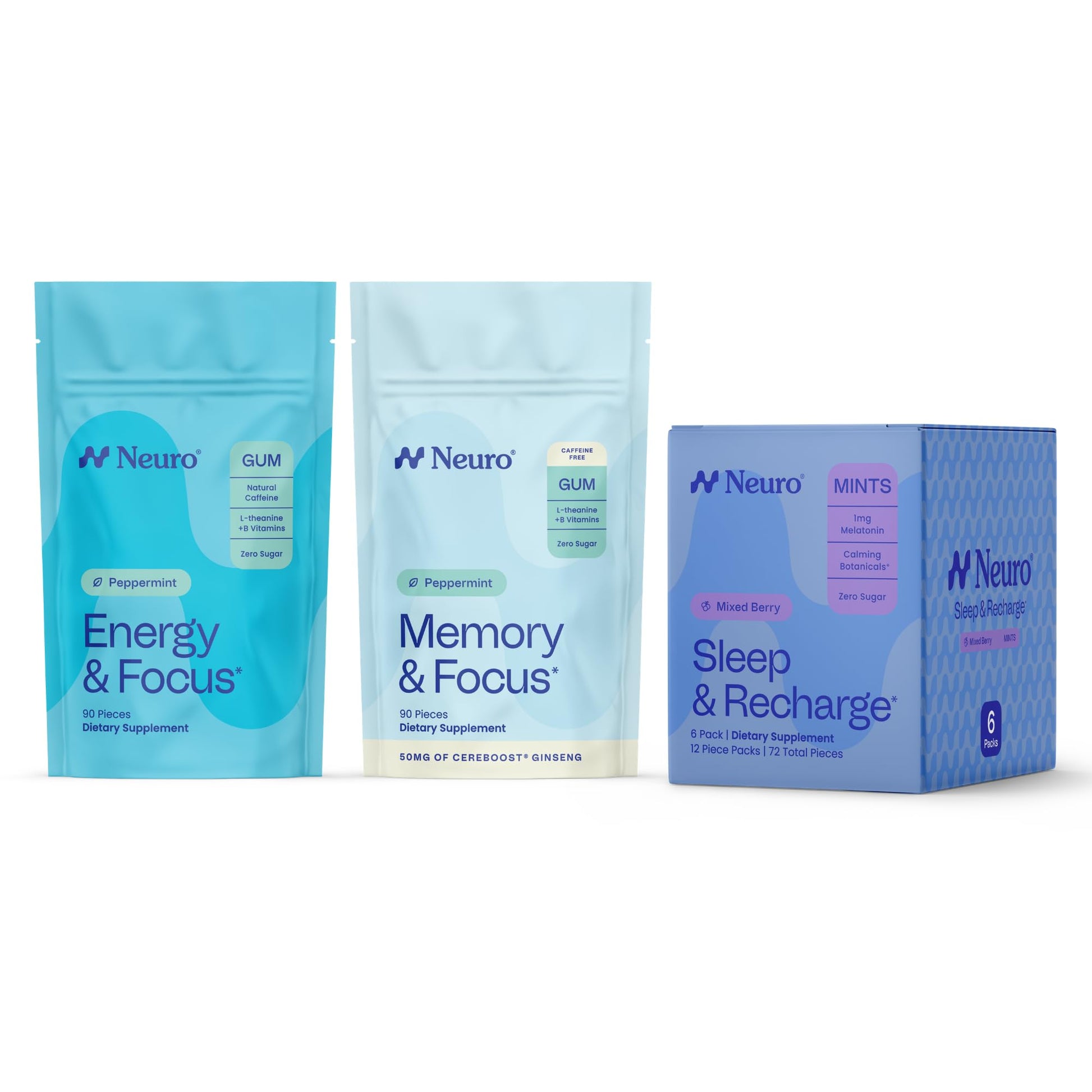 Neuro Day & Night Cognitive Bundle Gum & Mints 252 Count