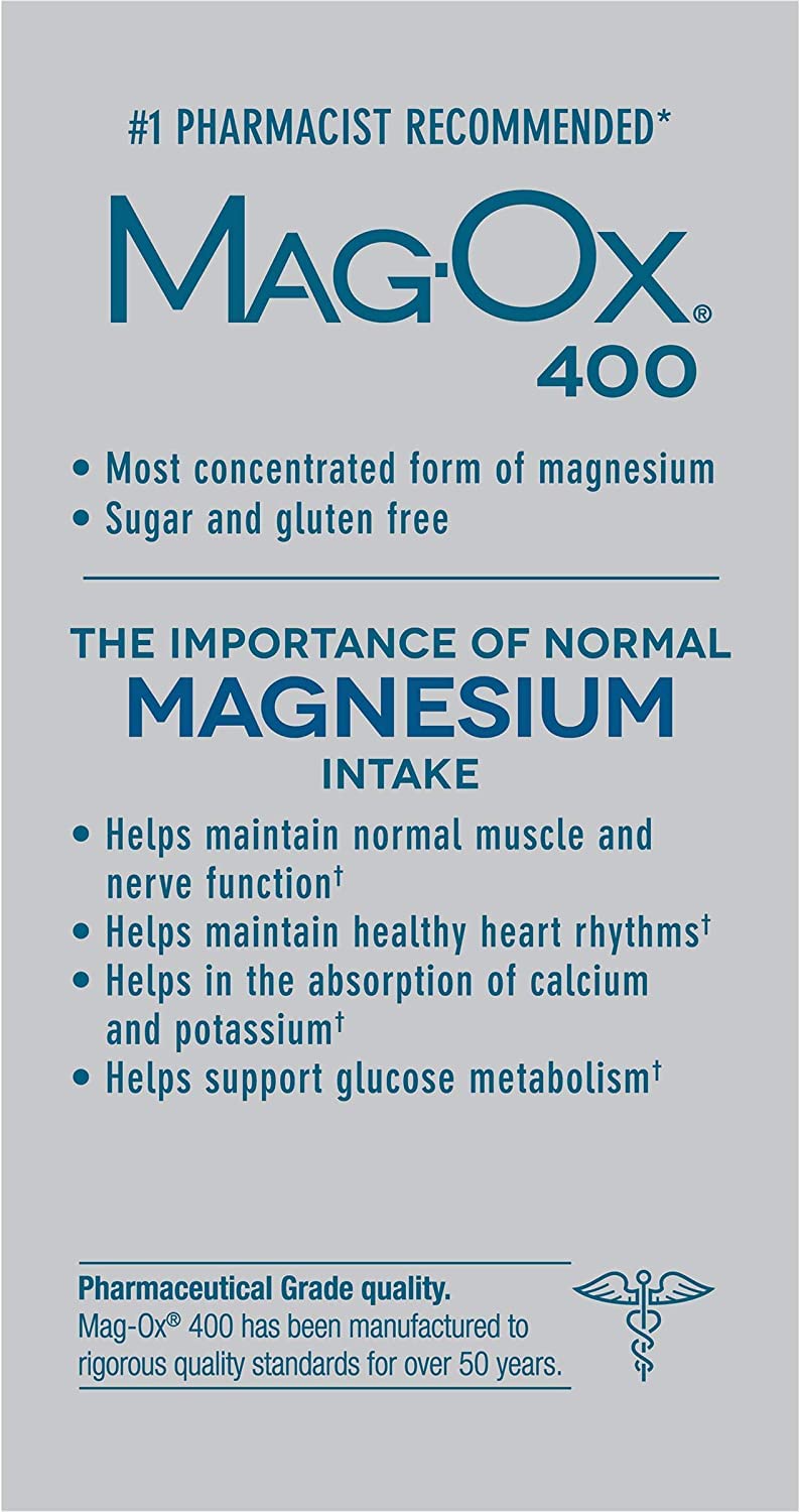 Mag-Ox 400 Magnesium Supplement Tablets 480
