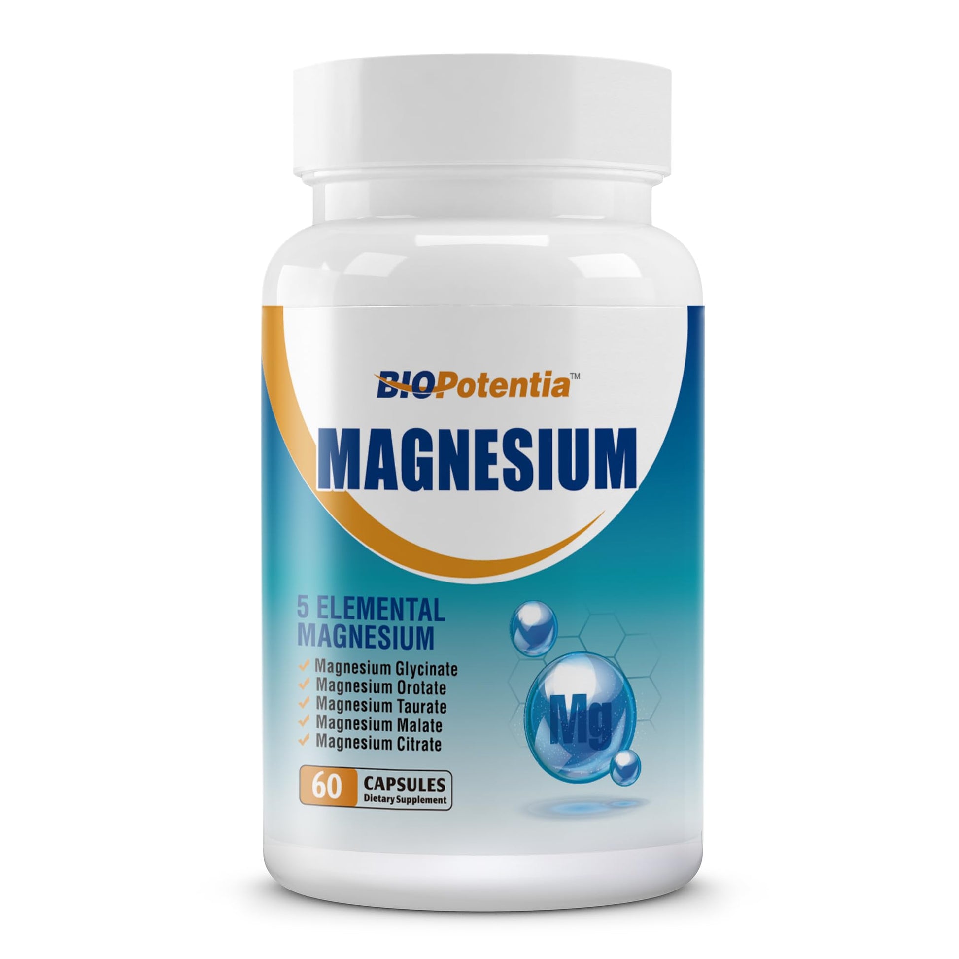 BIO POTENTIA Magnesium Complex Supplement Capsules 60 Count