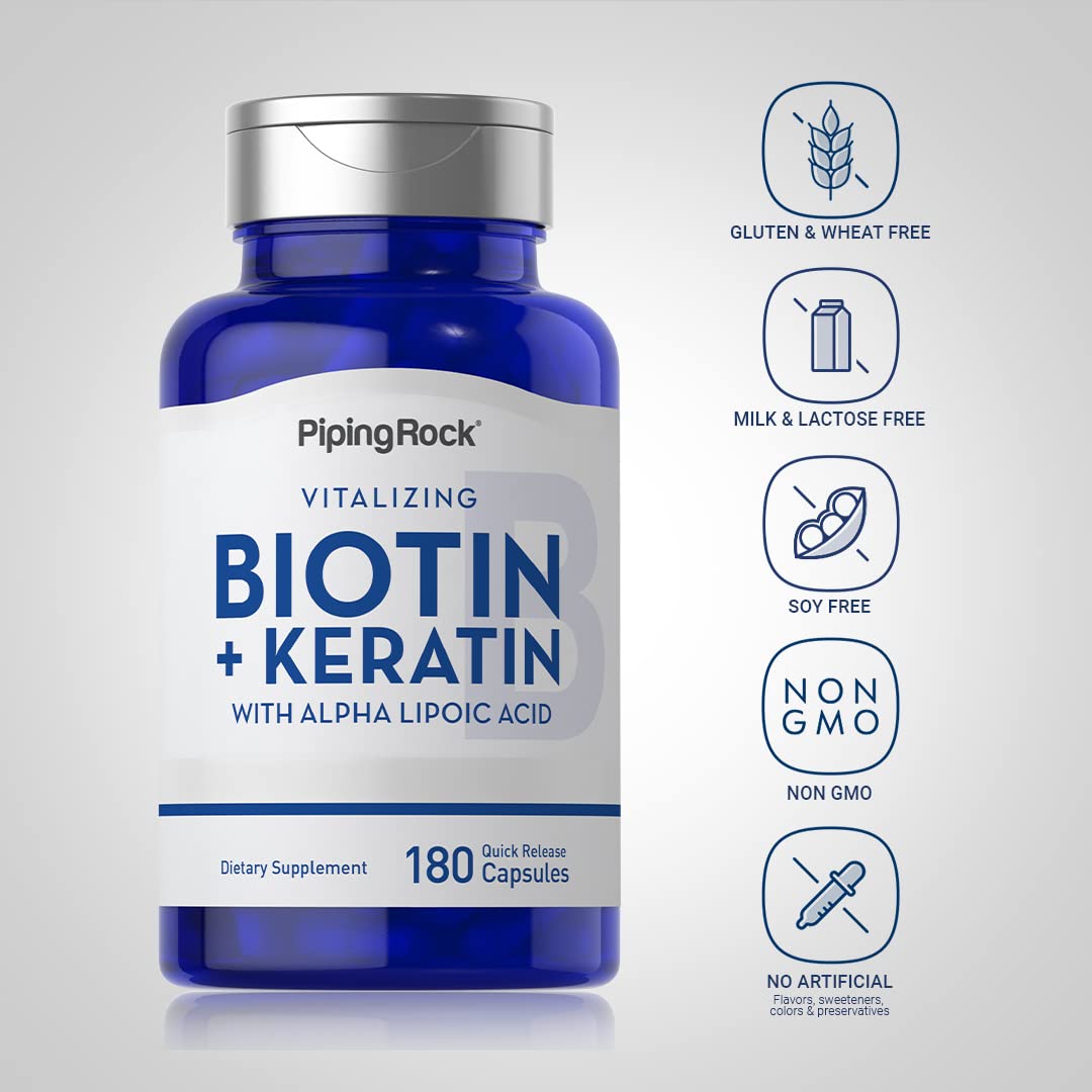 Piping Rock Biotin 5000mcg Capsules 180