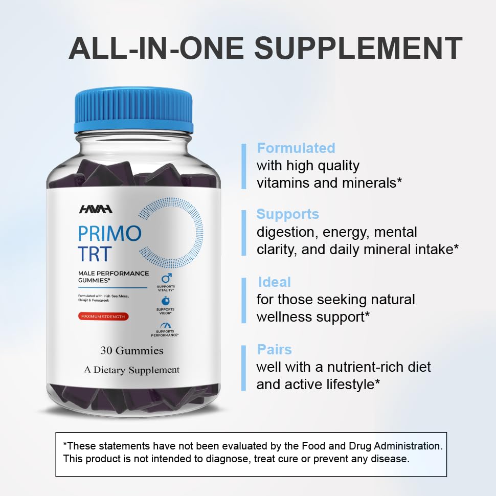 Havah Primo TRT Maximum Strength Performance Gummies 60 Gummies