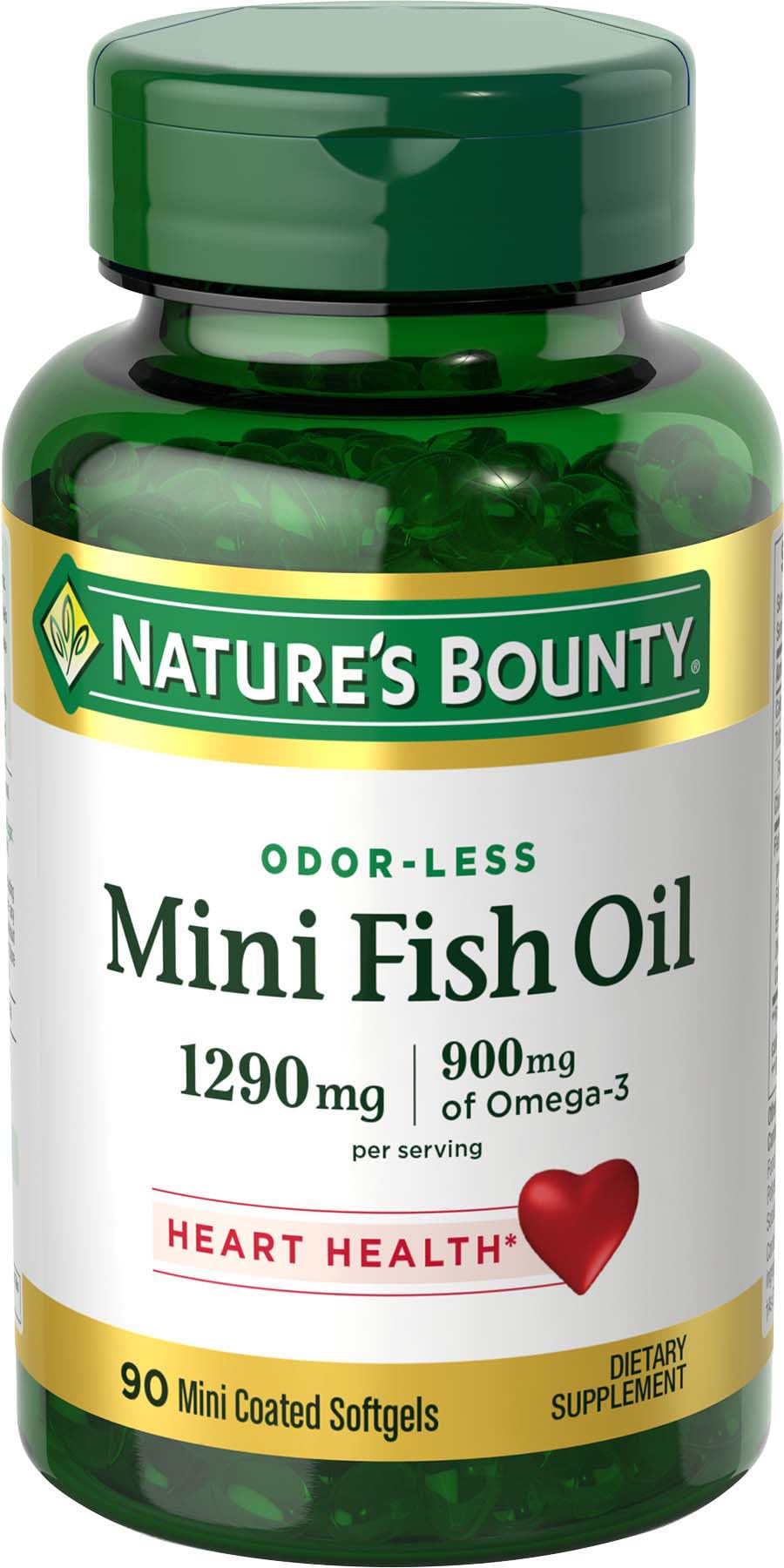 Nature's Bounty Mini Fish Oil Softgels, 90 Softgels