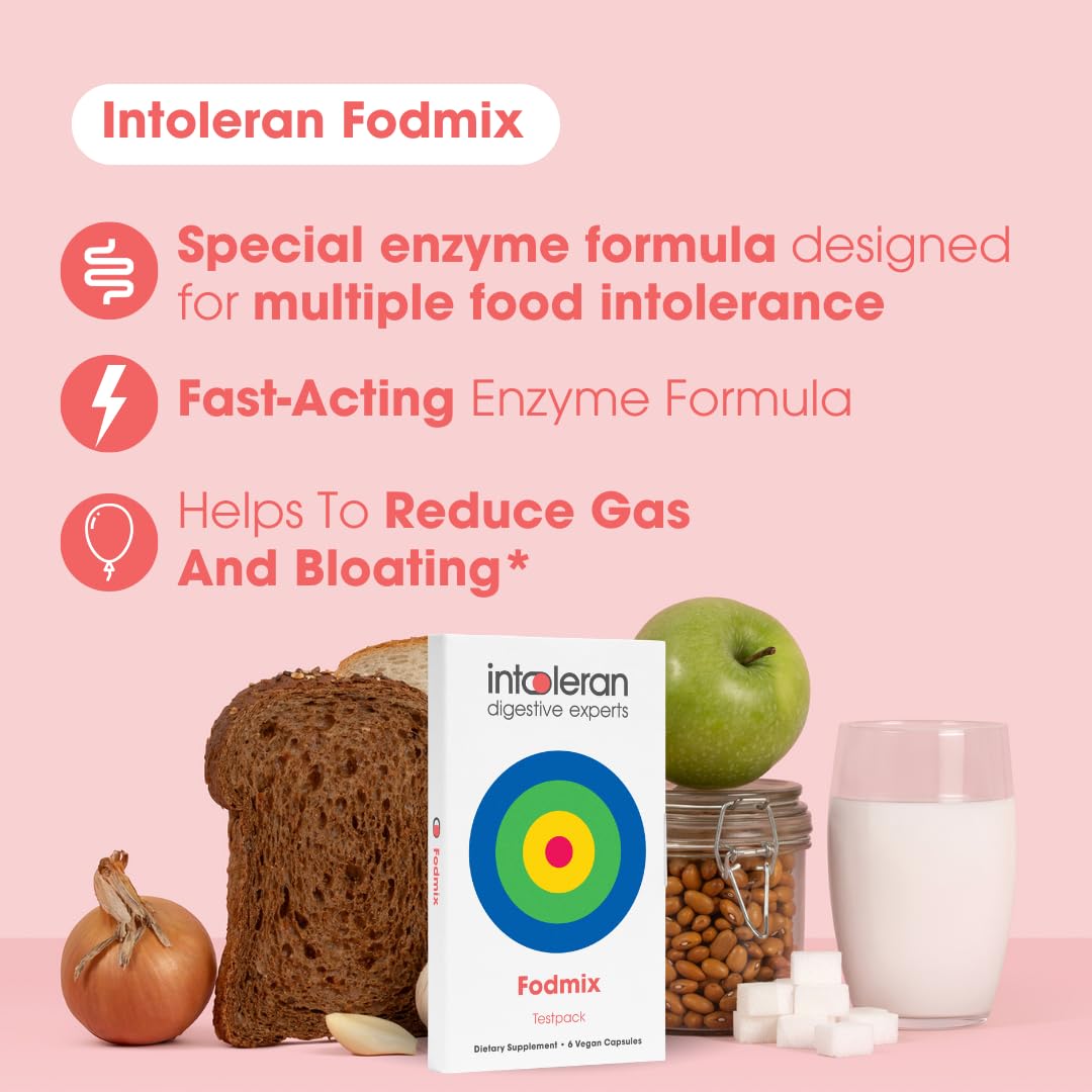 Intoleran Fodmix (Quatrase 10,000) Digestive Enzymes, 6 Capsules