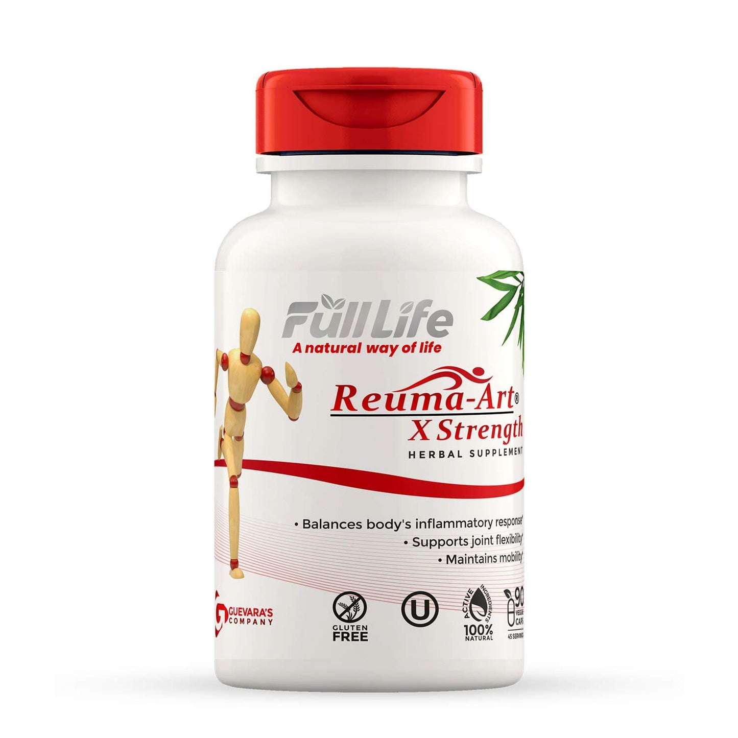 Full Life Reuma Art X Strength 400 mg Herbal Supplements Capsule, 90 Veggie Capsules