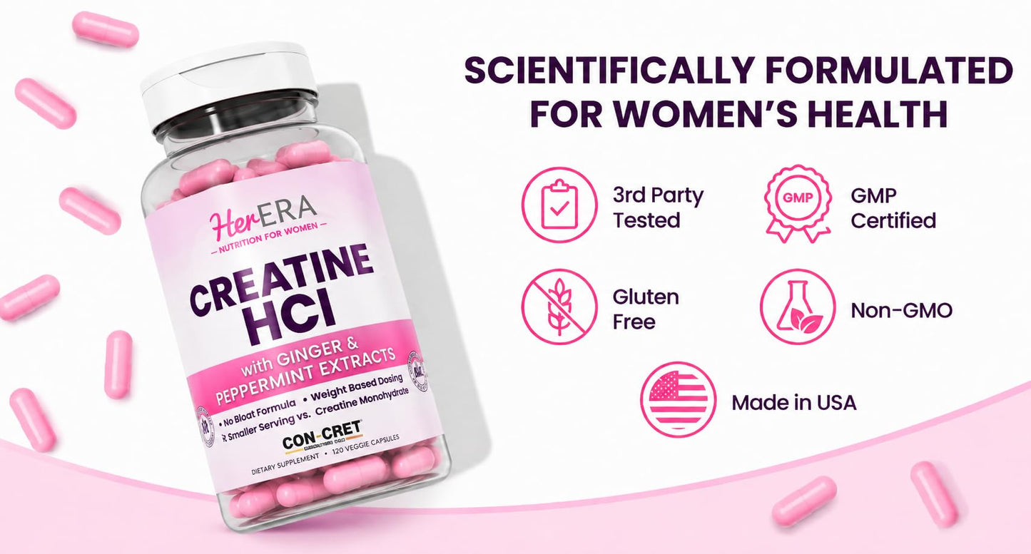 Her ERA Creatine HCl for Women - 120 Capsules
