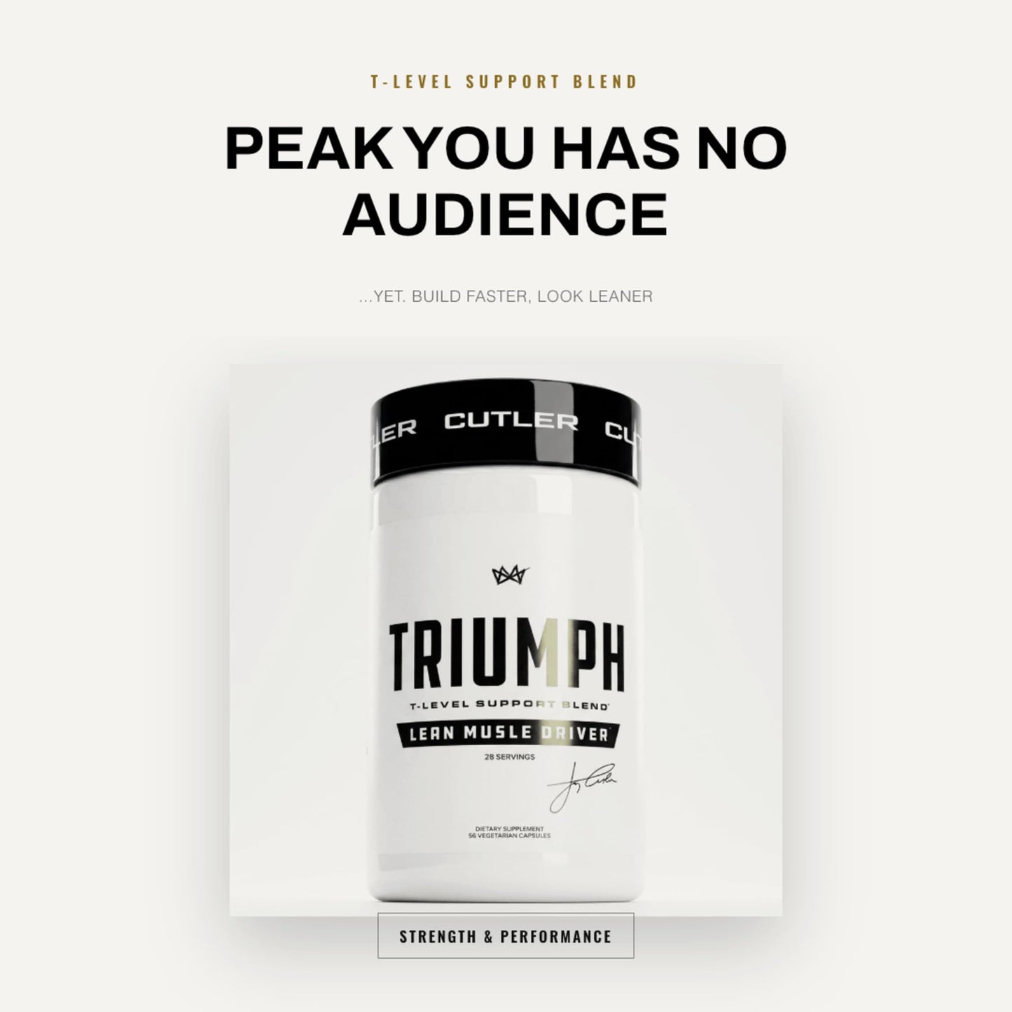 Cutler Nutrition TRIUMPH Testosterone Booster for Men Capsules 56