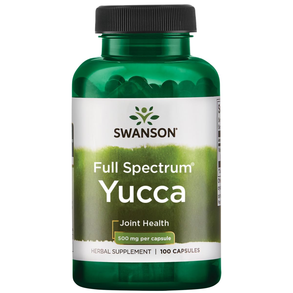 Swanson Premium Brand Full Spectrum Yucca 500 Milligrams Capsules, 100 Count