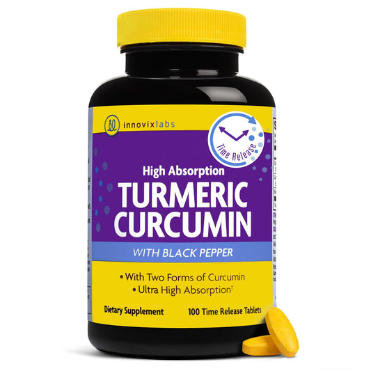 InnovixLabs Turmeric Curcumin with Black Pepper Extract - High Absorption Turmeric and Curcumin Supplements with BioPerine, C3 Reduct & Curcumin C3 Complex, 60 Tablets