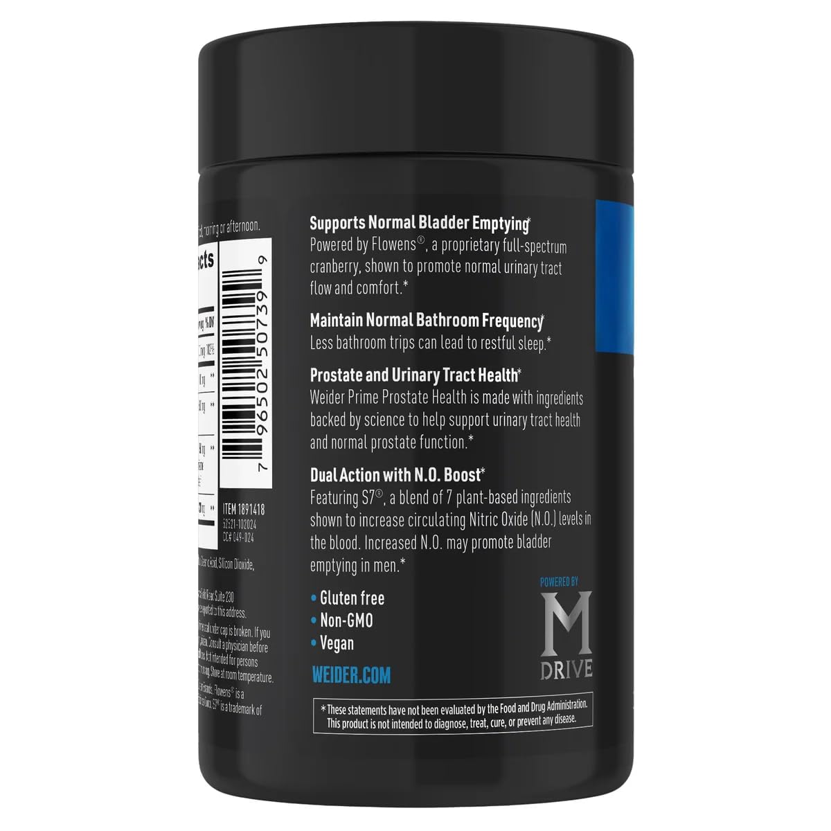 Weider Prime Prostate Health with Saw Palmetto Capsules, 120 Capsules