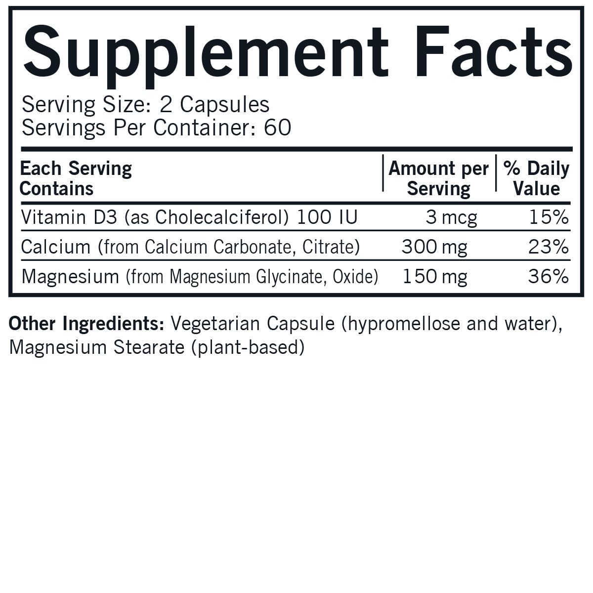 Kirkman Calcium Magnesium Capsules, 120 Capsules