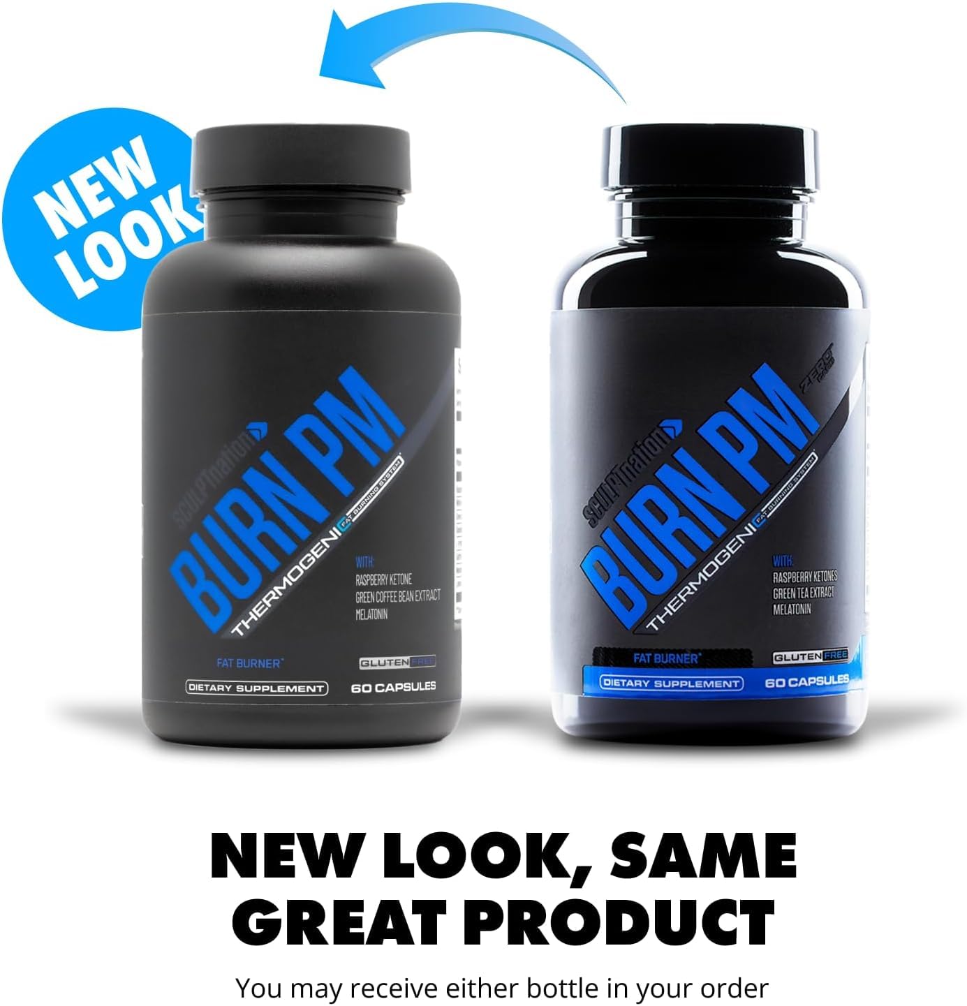 Sculpt Nation Night Time Metabolism Support with Raspberry Ketones, Green Tea Extract and Melatonin Capsules - 120 Count
