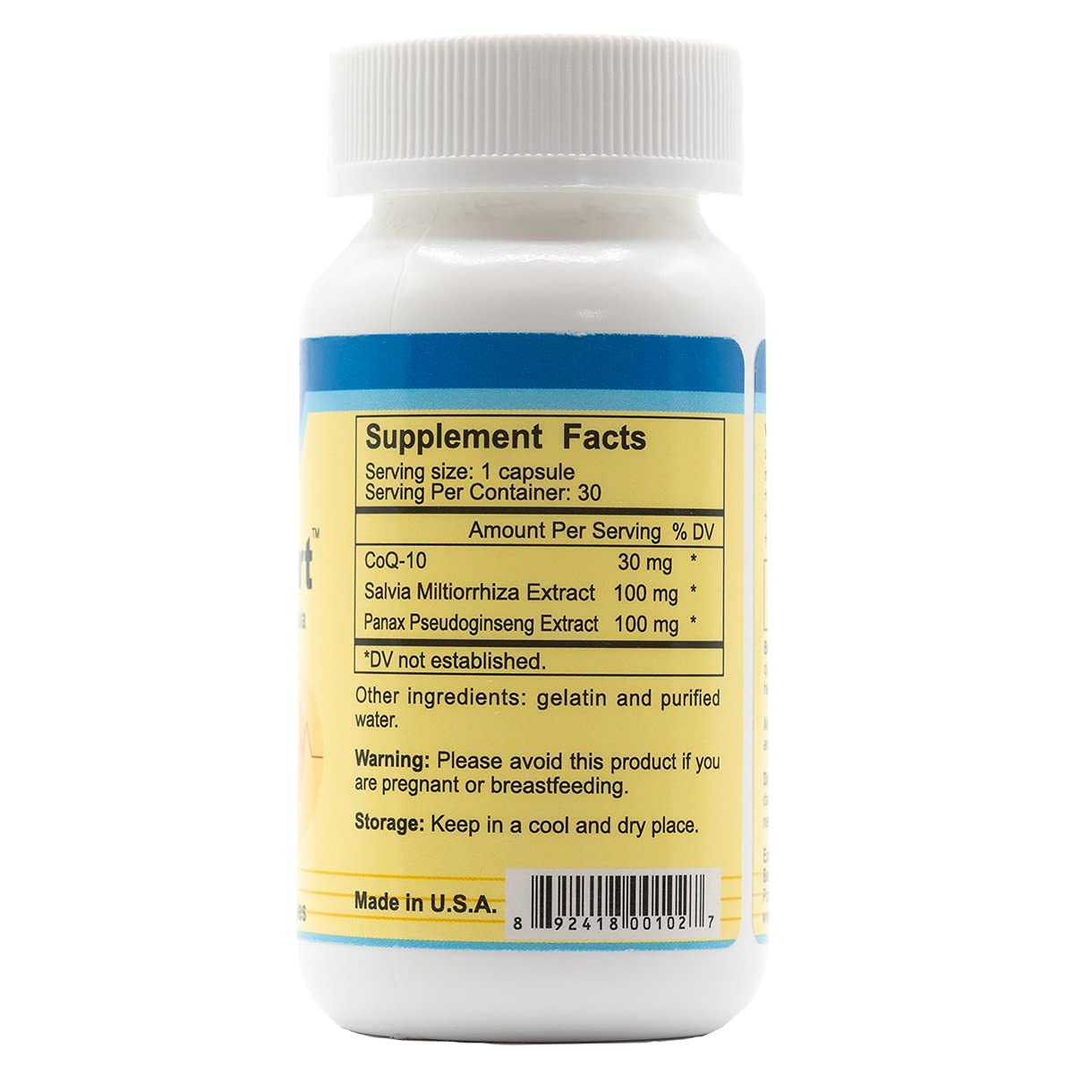 Best in Nature VigorHeart The Natural Heart Supplements with CoQ10, Salvia Miltiorrhiza, and Panax Pseudoginseng Capsules, 30 Count