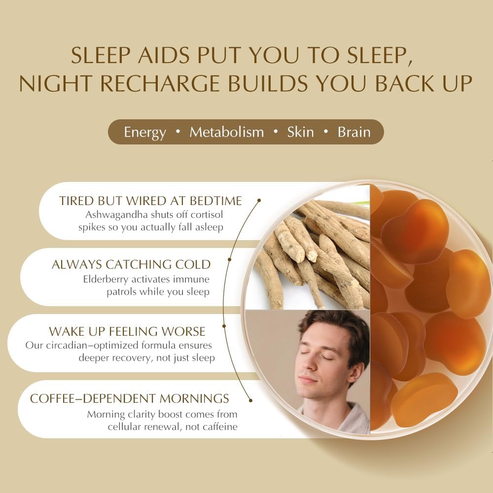 Tídora Nighttime Hydration Natural Sleep Gummies, 60 Count