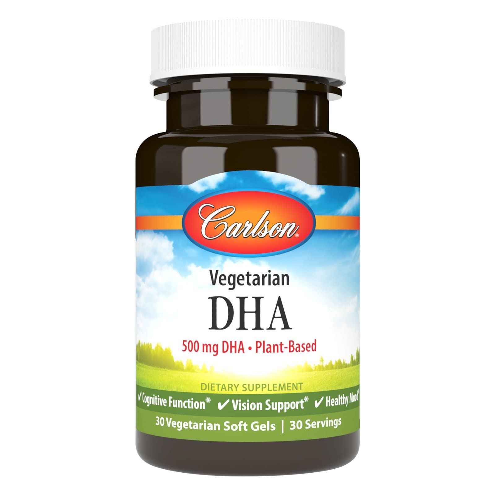 Carlson Vegetarian DHA 500 mg Softgels, 30 Count