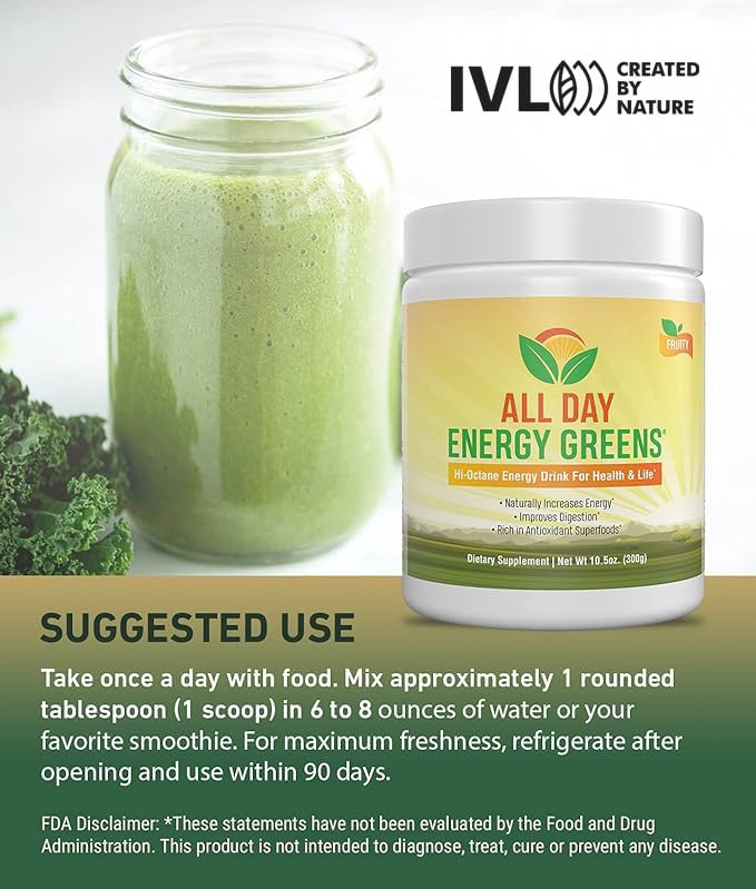 IVL All Day Energy Greens Powder 1 Count