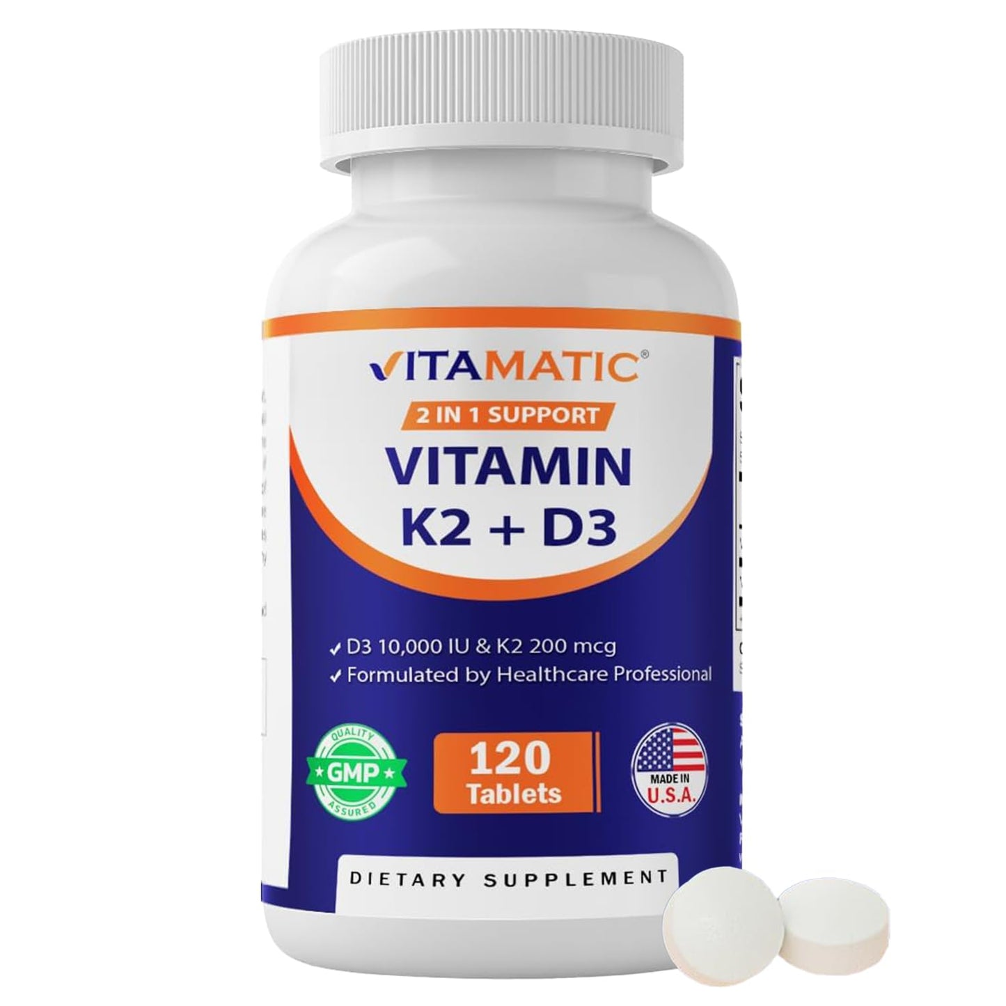 Vitamatic Vitamin D3 K2 Tablets 120 Tablets