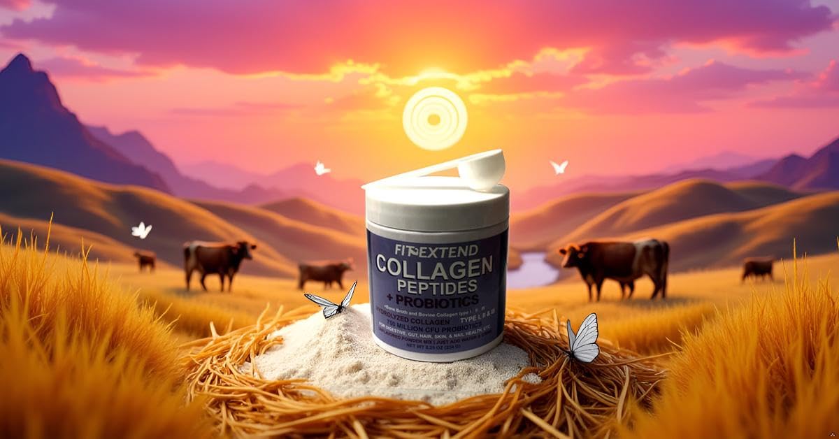 FIT EXTEND Hydrolyzed Collagen Peptides Powder, Unflavored, 16.5 oz