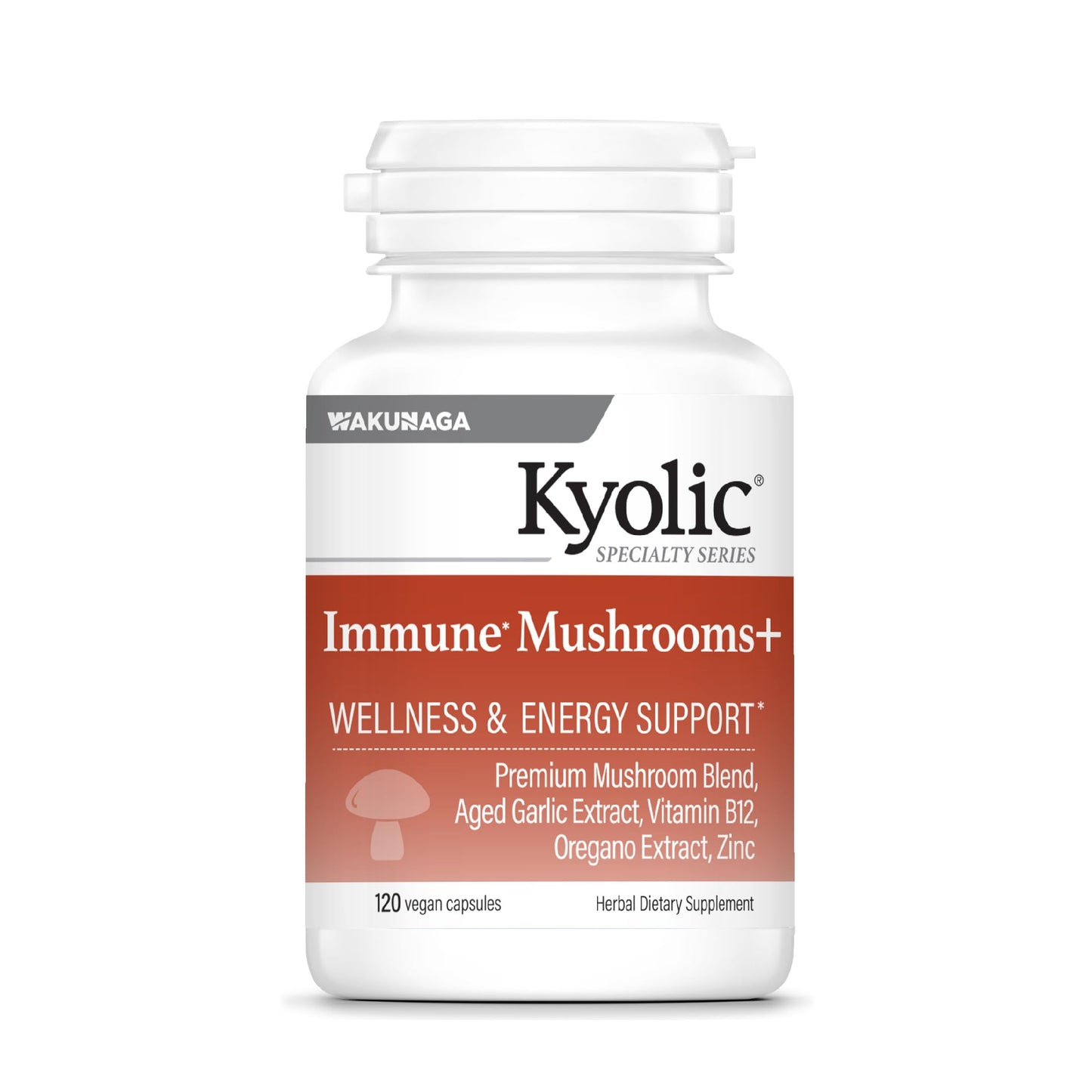 Kyolic Immune Mushrooms+ Capsules, 120 Count