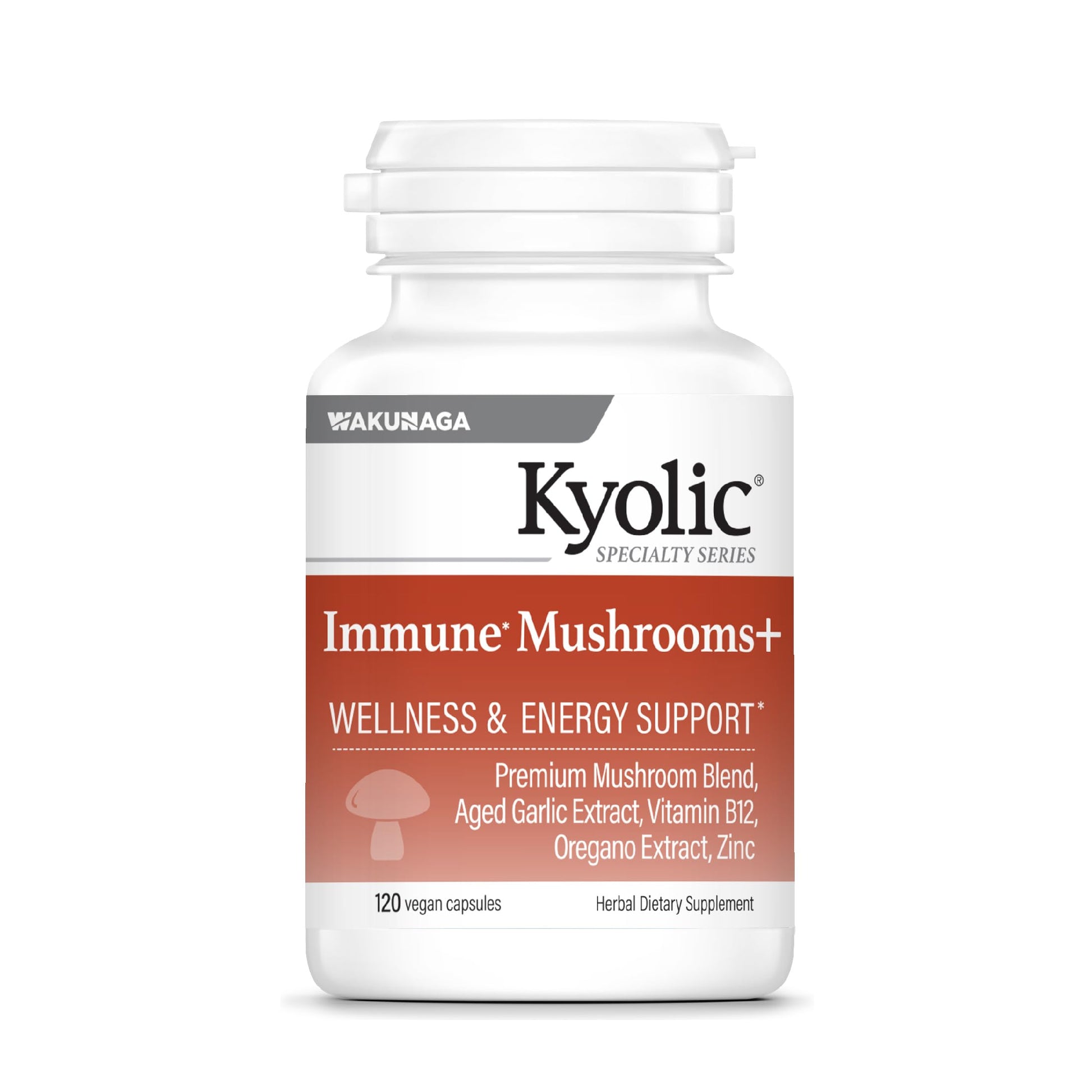 Kyolic Immune Mushrooms+ Capsules, 120 Count