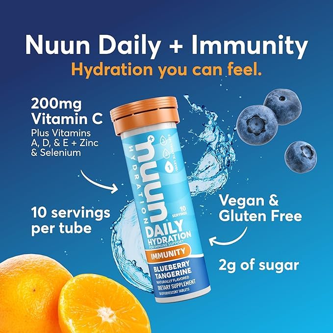Nuun Active Nuun Hydration Tablets, Blueberry Tangerine & Orange Citrus, 40 Servings